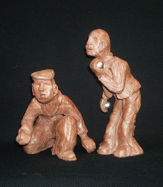 statuette en argile