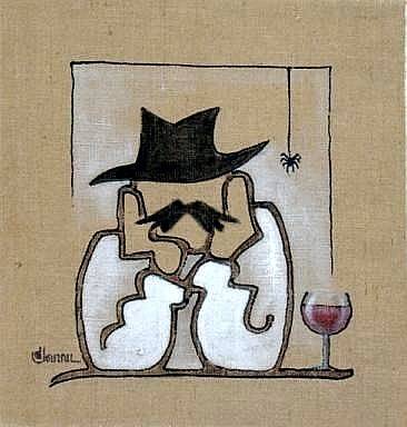 peinture sur toile de jute