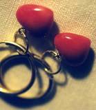 boucles d'oreille corail