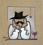 peinture sur toile de jute